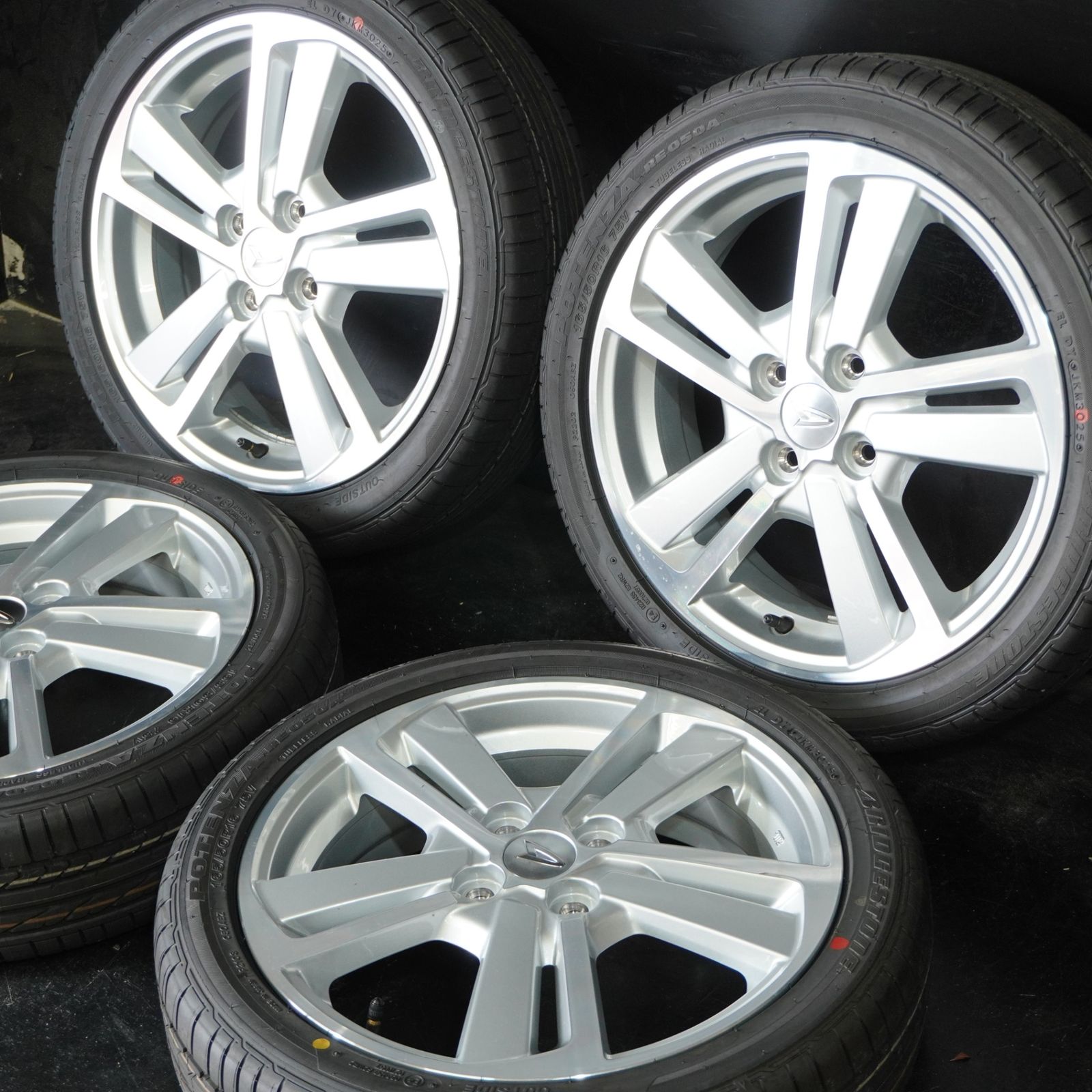 新車外し 25年製 ブリヂストン POTENZA RE050A コペン 純正 165 50R16 4.5J 45 100 4H 4本 キャストスポーツにも