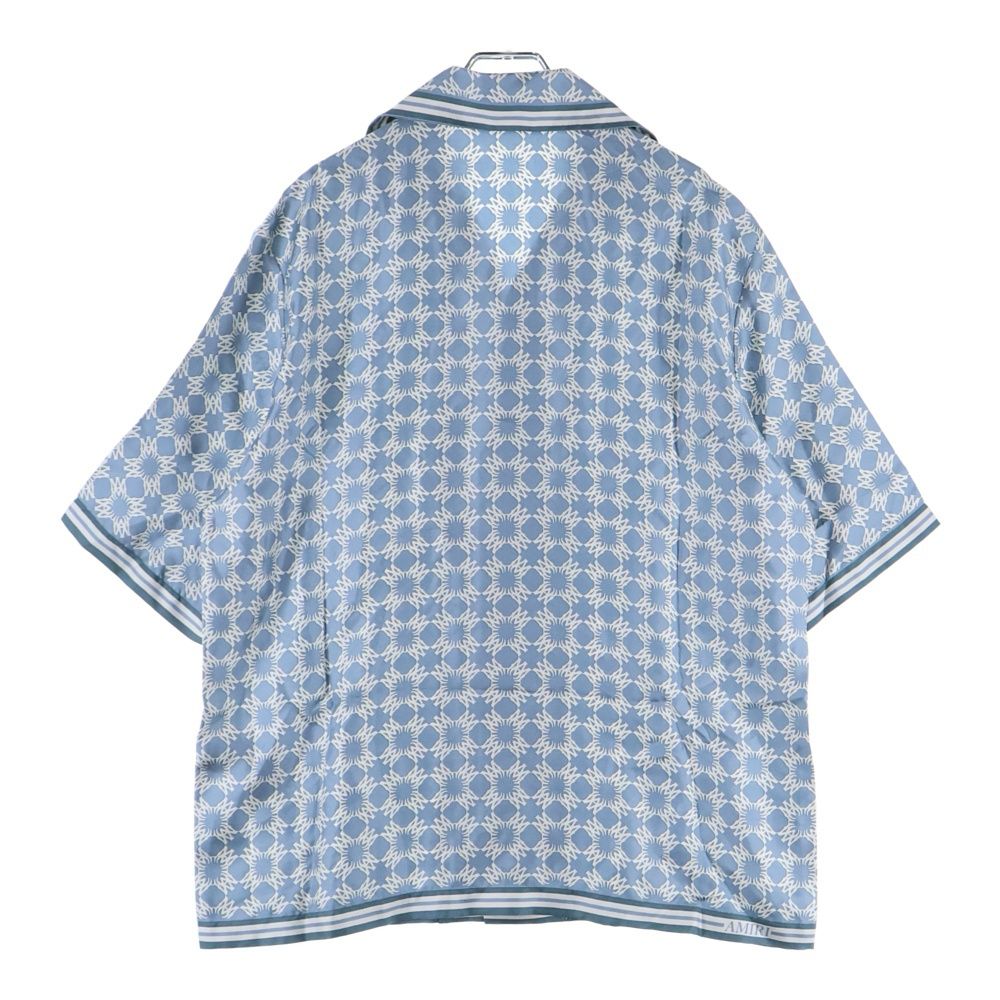 AMIRI (アミリ) MA クアッド レーヨン ボウリング半袖シャツ ブルー