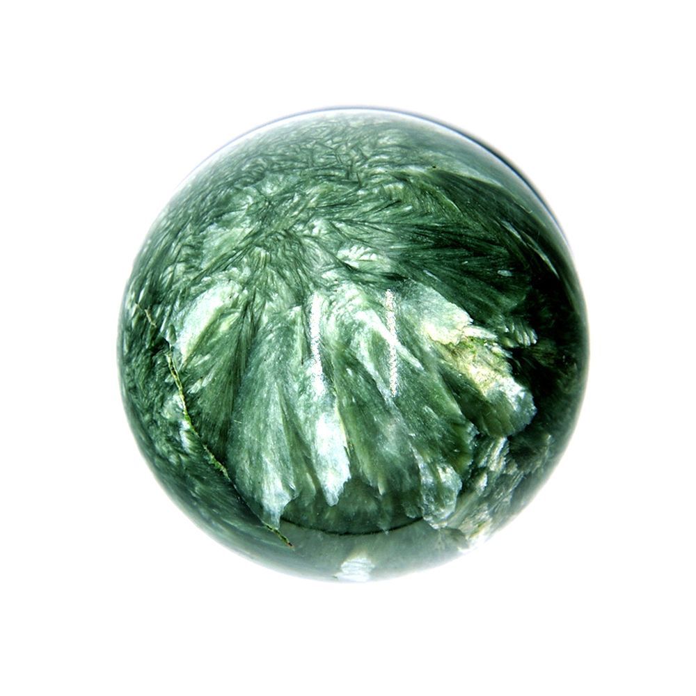 セラフィナイト  スフィア 丸玉 セラフィナイト 30mm丸玉 台座付き_[NO.7] ☆天然石 スフィア - メルカリ