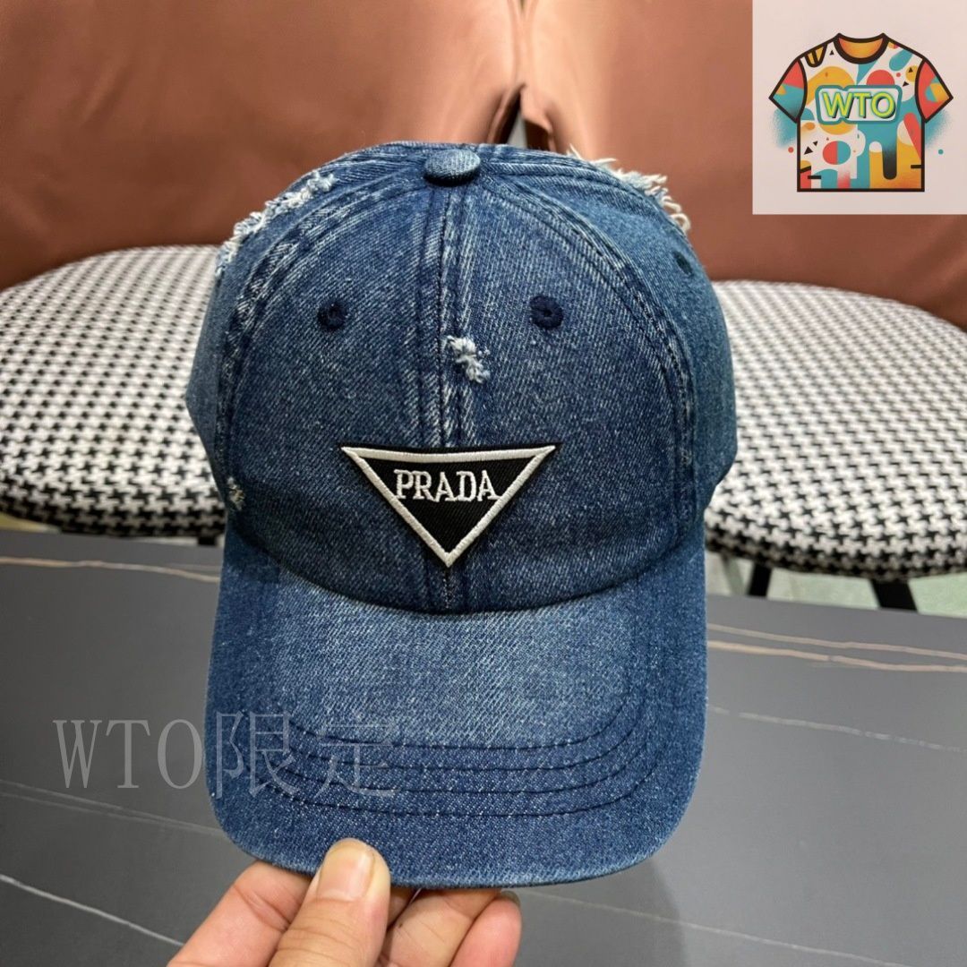 今日特価】PRADA 2024 デニム破れベースボールキャップ - メルカリ