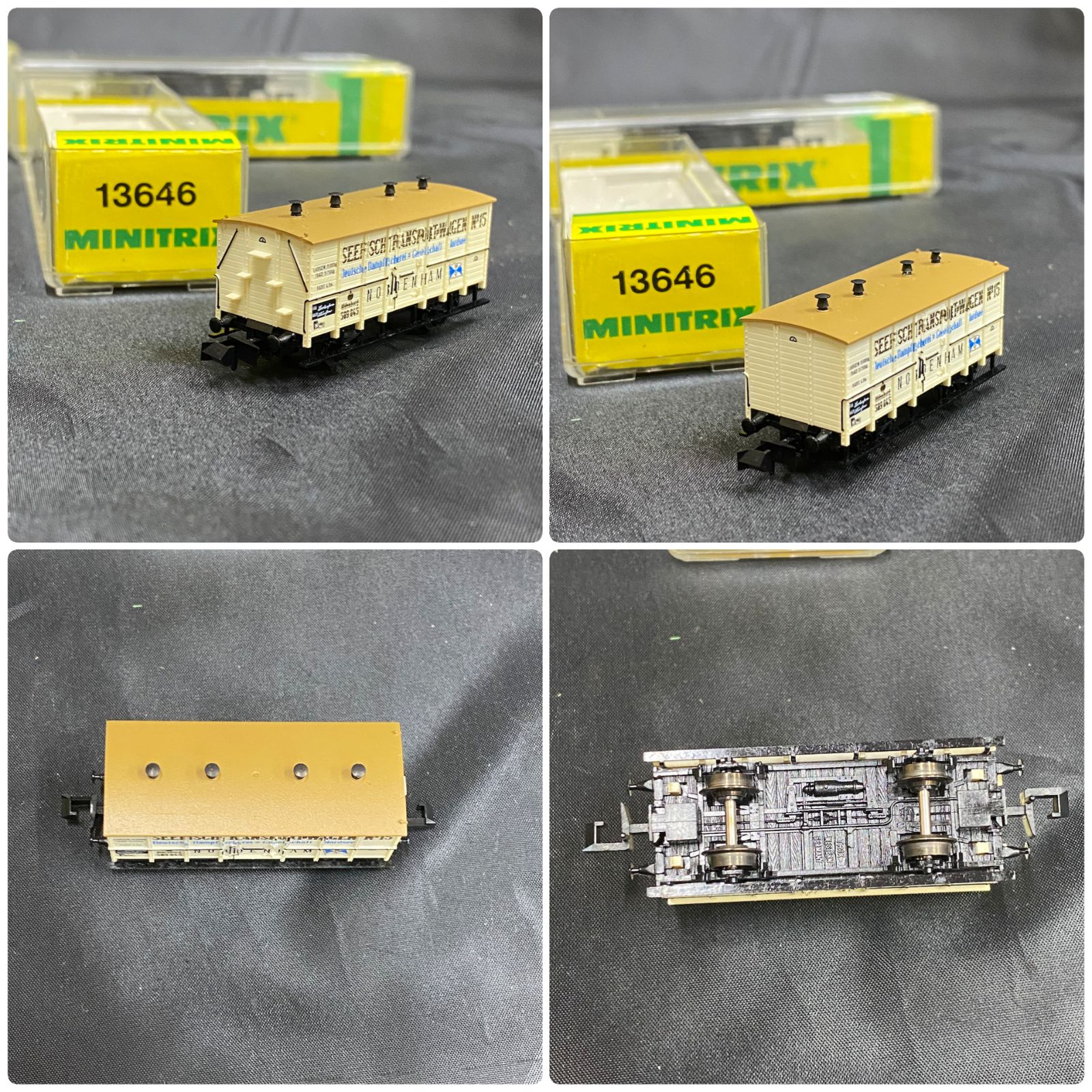 MINITRIX Nゲージ 13646 13222 13610 15140 貨車 4両セット 鉄道
