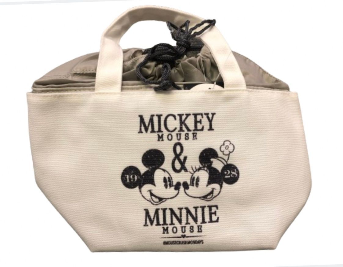 Disney - mint⭐ハンドメイド 花柄ミニーちゃんお弁当巾着袋&amp;お散歩トートバッグ Disney 刺繍トートバッグ ミニー 【ディズニー】大容量 大人