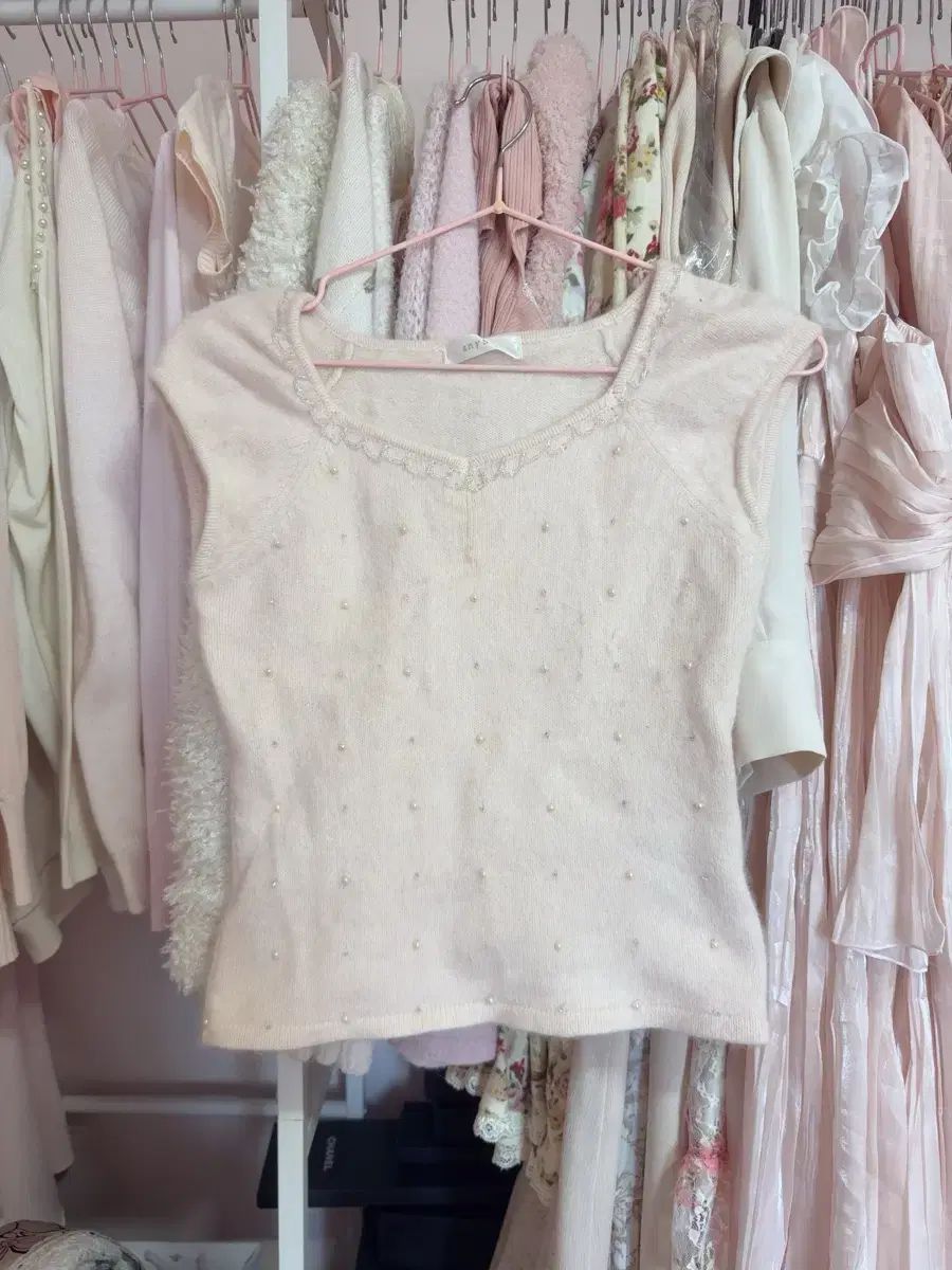 PIECEノースリーブ半袖ニット