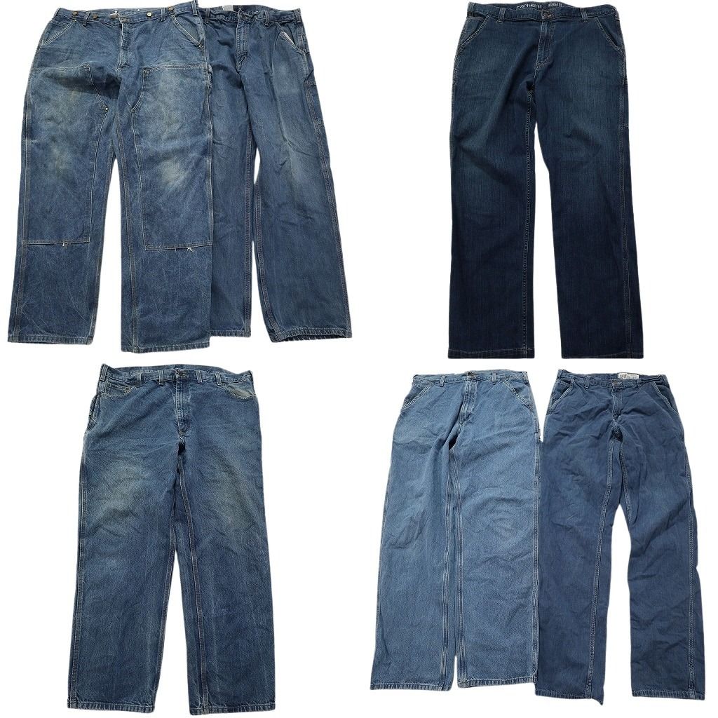 古着卸 カーハート Carhartt ペインターデニム パンツ 6枚セット メンズ 34 |35 |38 |42 |46 インディゴ 古着 MZ8701