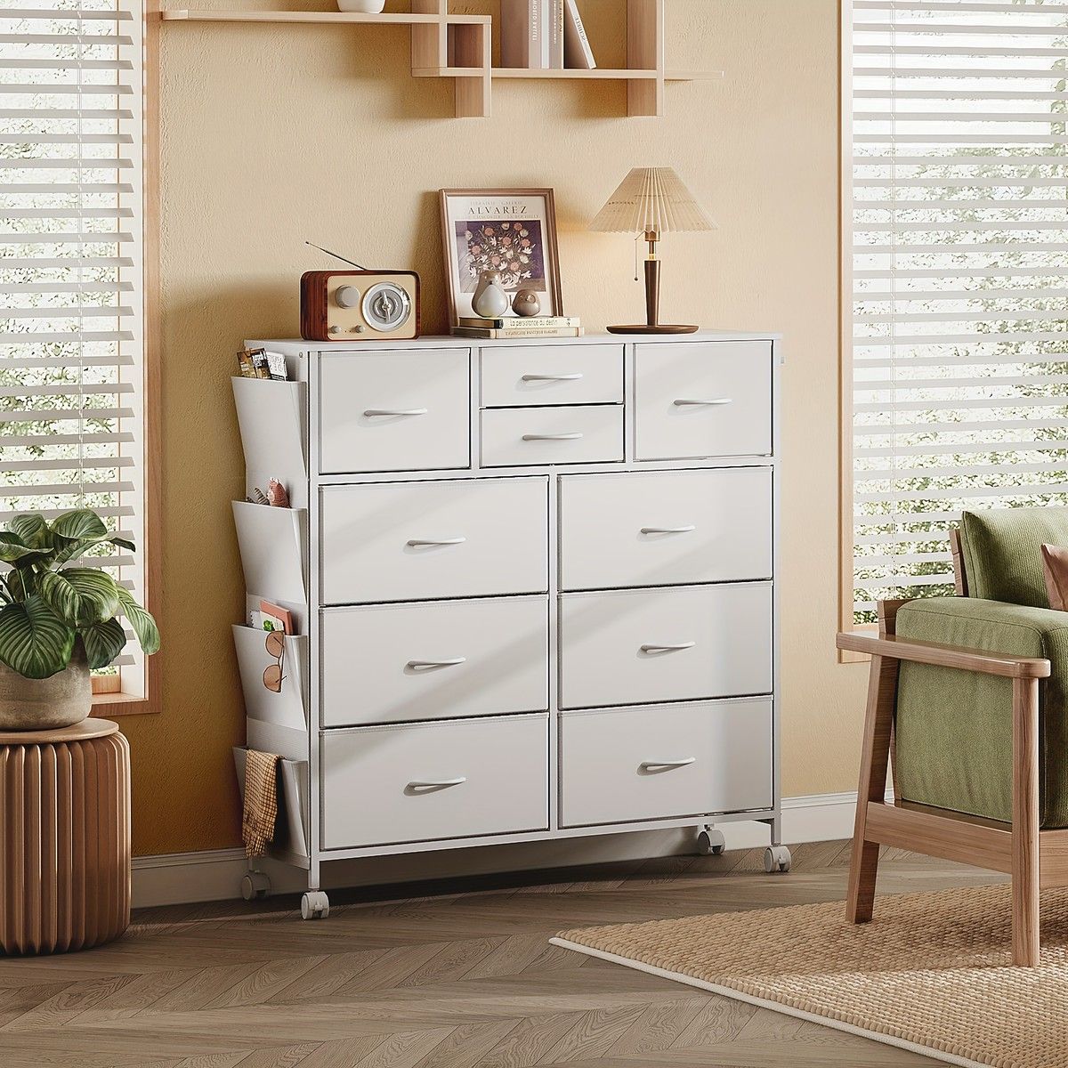 ファブリックチェスト 黒|白