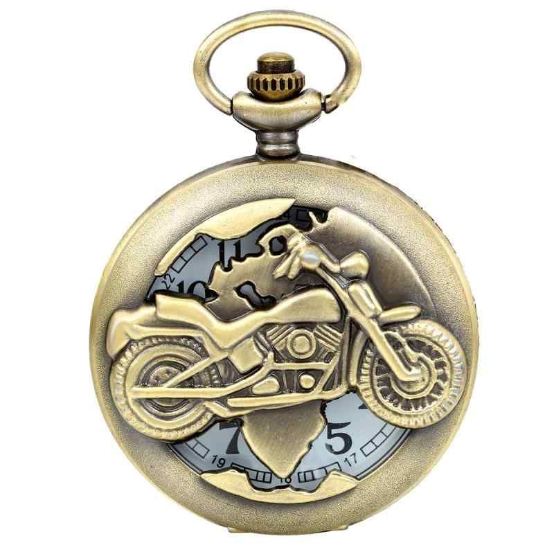 Amazon | 懐中時計 バイク型 オートバイ スケルトン
