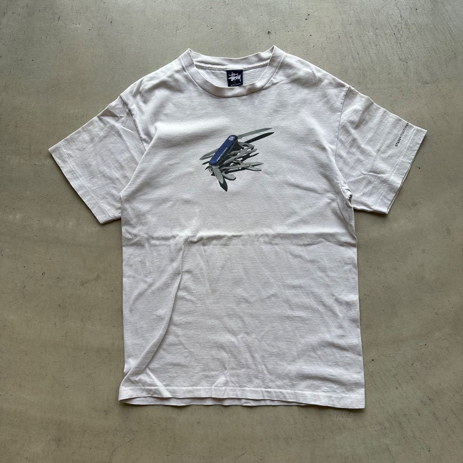 90s OLD STUSSY/ナイフデザイン/L/USA オールド ステューシー