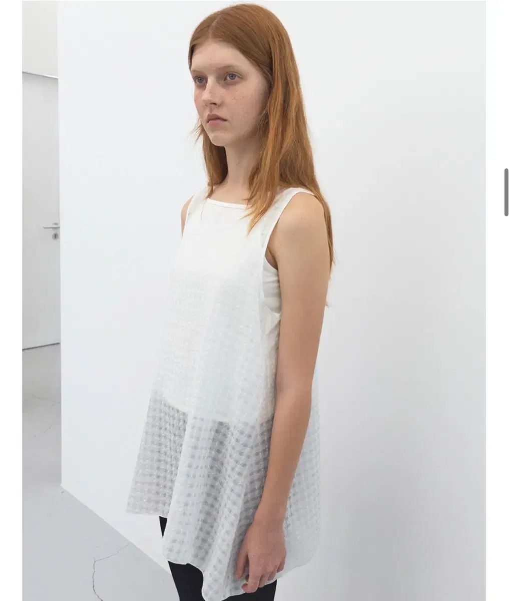 ENZO BLUES エンゾーブルース シアー チェック ノースリーブトップ