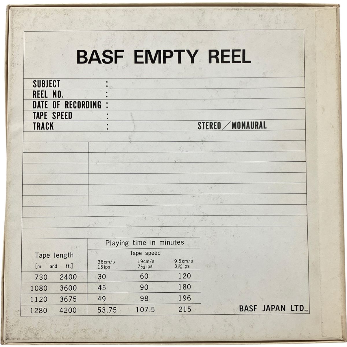 EMPTY REEL