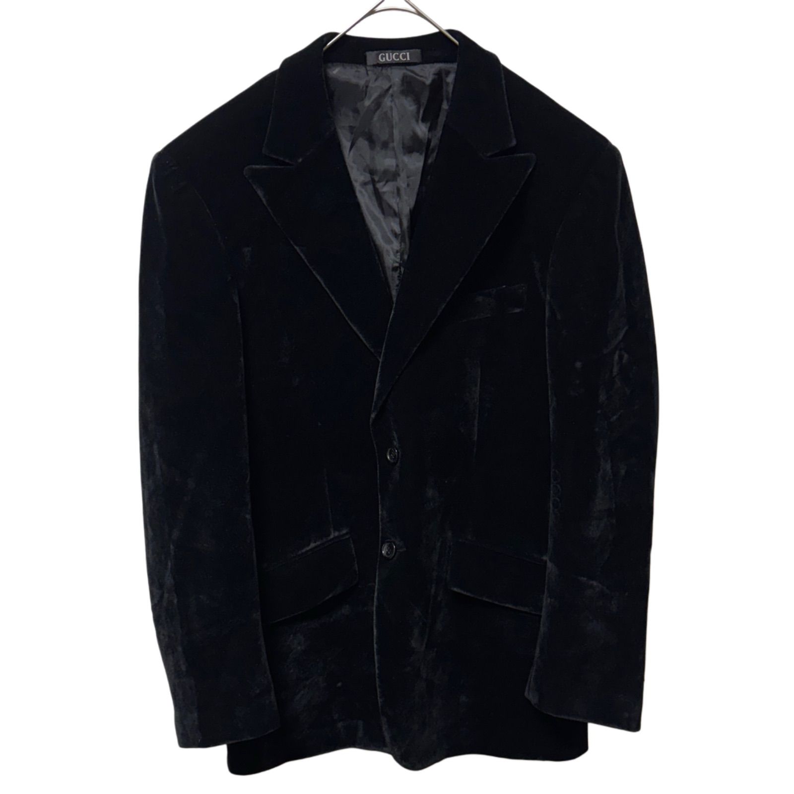 GUCCI ブラック ベロアジャケット L グッチ GUCCI イタリア製 ベロアジャケット L相当 ブラック 黒