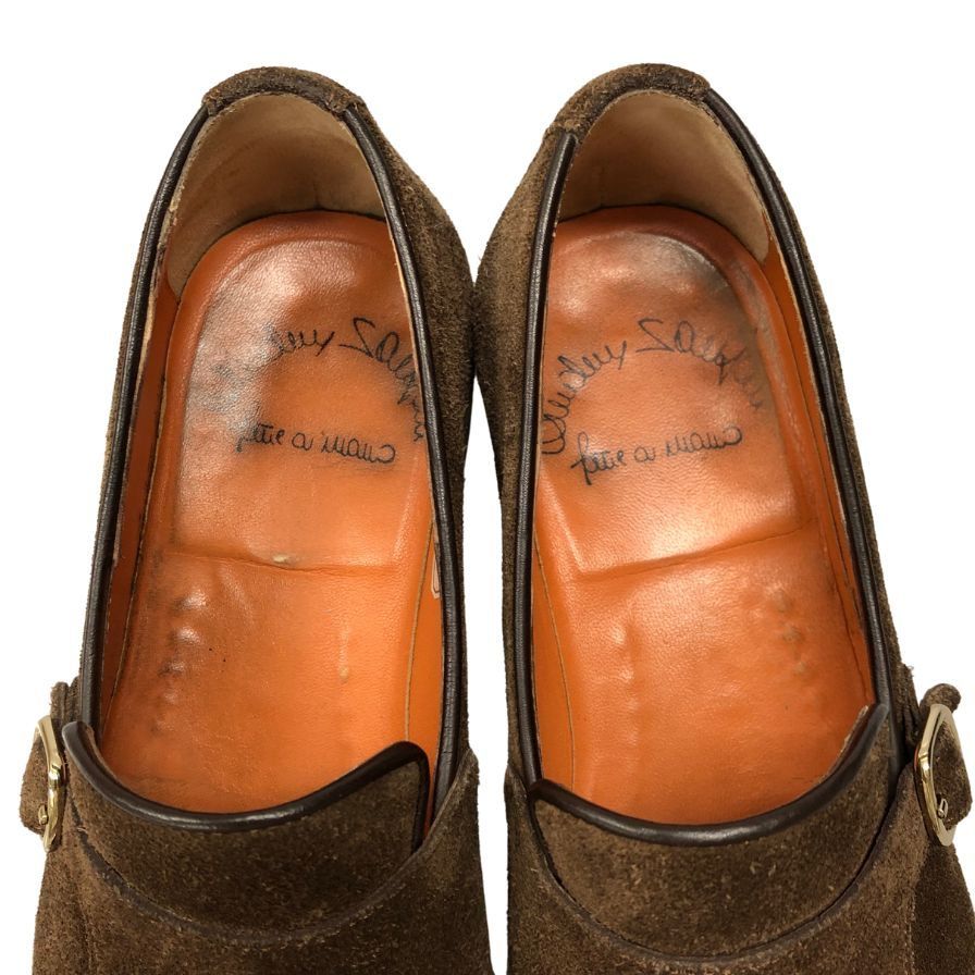 サントーニ レザーシューズ カルロス ダブルモンク スエード【AFD15  