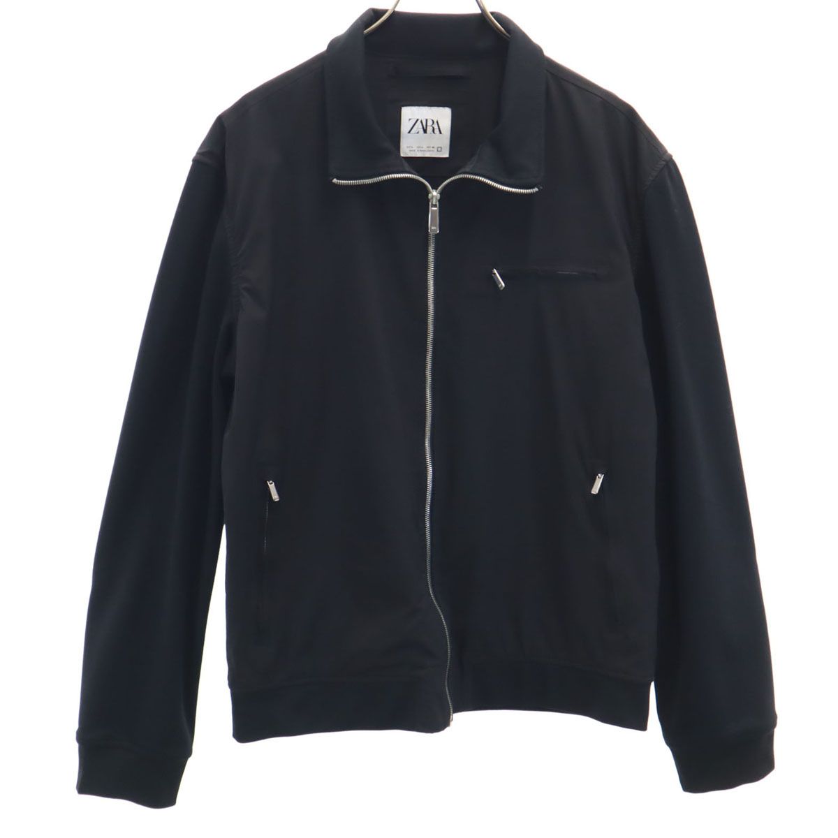 ZARA ザラ ジップジャケット L 黒 メンズ 古着 - メルカリ