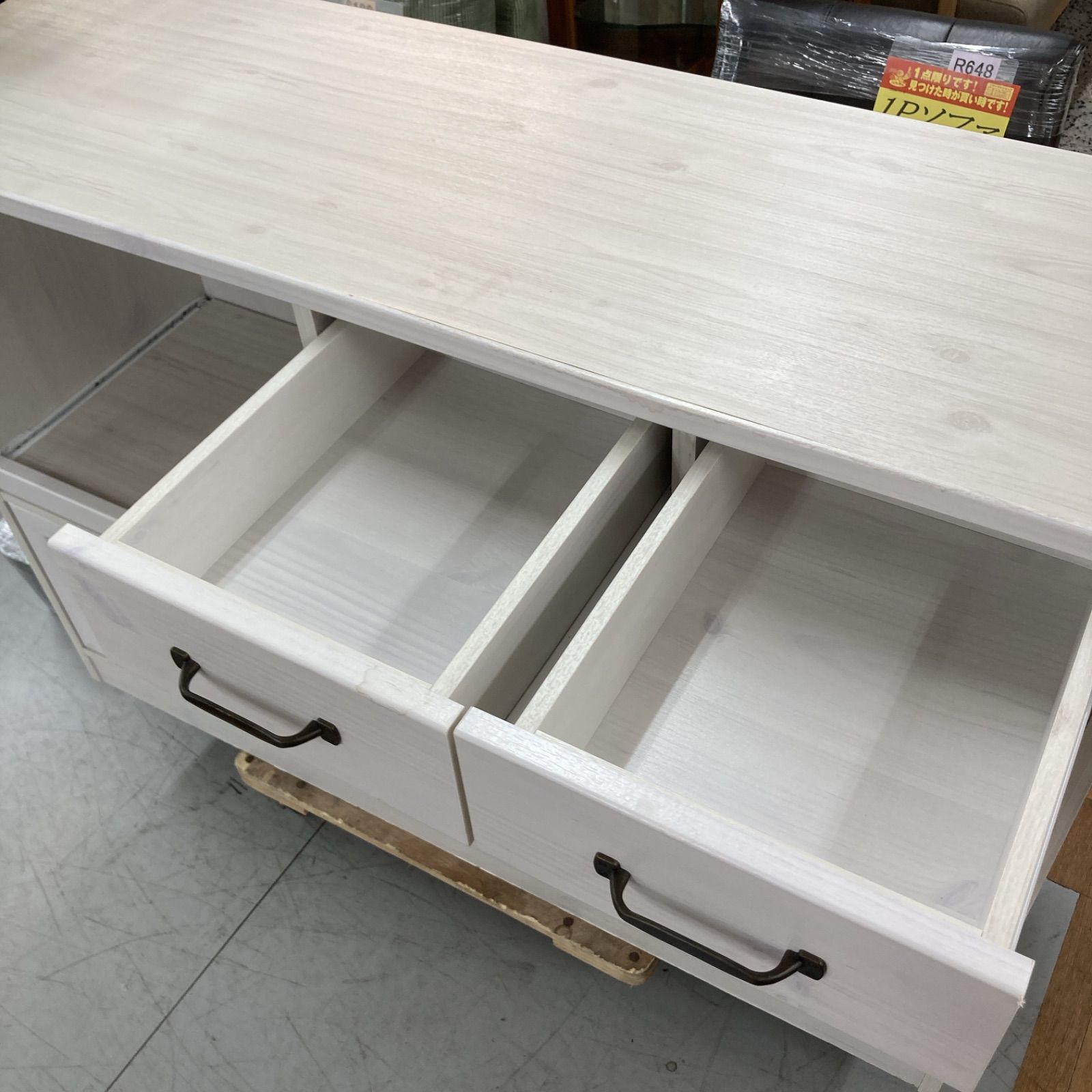 S102 ⭐ 佐藤産業 キッチンカウンター キッチンボード 幅118cm Used
