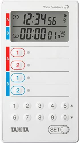 タニタ 業務用デジタルタイマー 洗えるタイプ 100時間計 ホワイト TD-428-WH