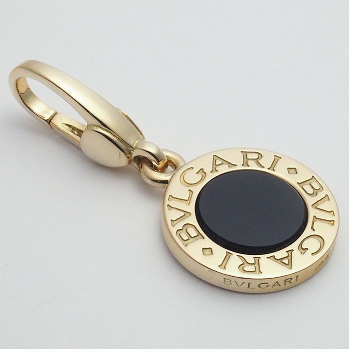 ● BVLGARI ブルガリブルガリ オニキス チャーム ペンダントトップ K18YG