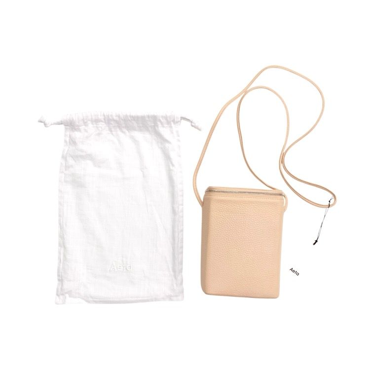 未使用品 Aeta アエタ BOX SHOULDER S カウレザー ボックスショルダー 
