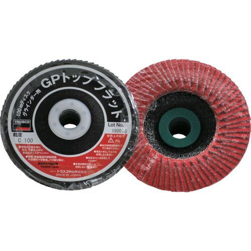 ＴＲＵＳＣＯ ＧＰトップフラット セラミック ＃１００ Φ１００ １０枚入