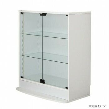 連結型コレクションラック ユニール 幅83.3×奥行39cm ロータイプ ホワイト SCR-8339LW