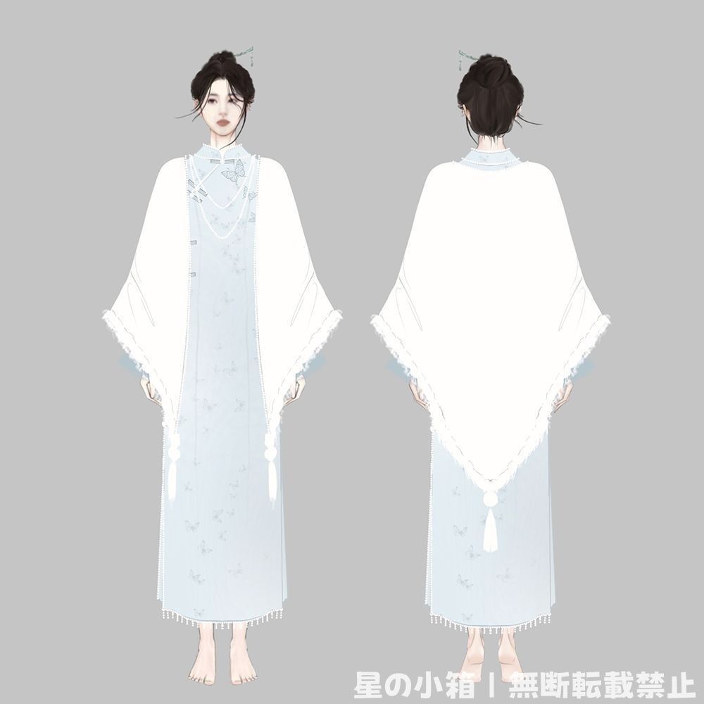 新品未使用 蝶恋霜 新中式デザイン 女子旗袍セット 改良版 民国風 優雅で気品溢れる 長袖 秋冬用 披肩付き 高級感漂う 上品スタイル 日常＆特別な日に最適 撮影会 イベント用 プレゼントにも最適 2025新品 蝶恋霜 新中式デザイン 女子旗袍セット 改良版 民国風 優雅で