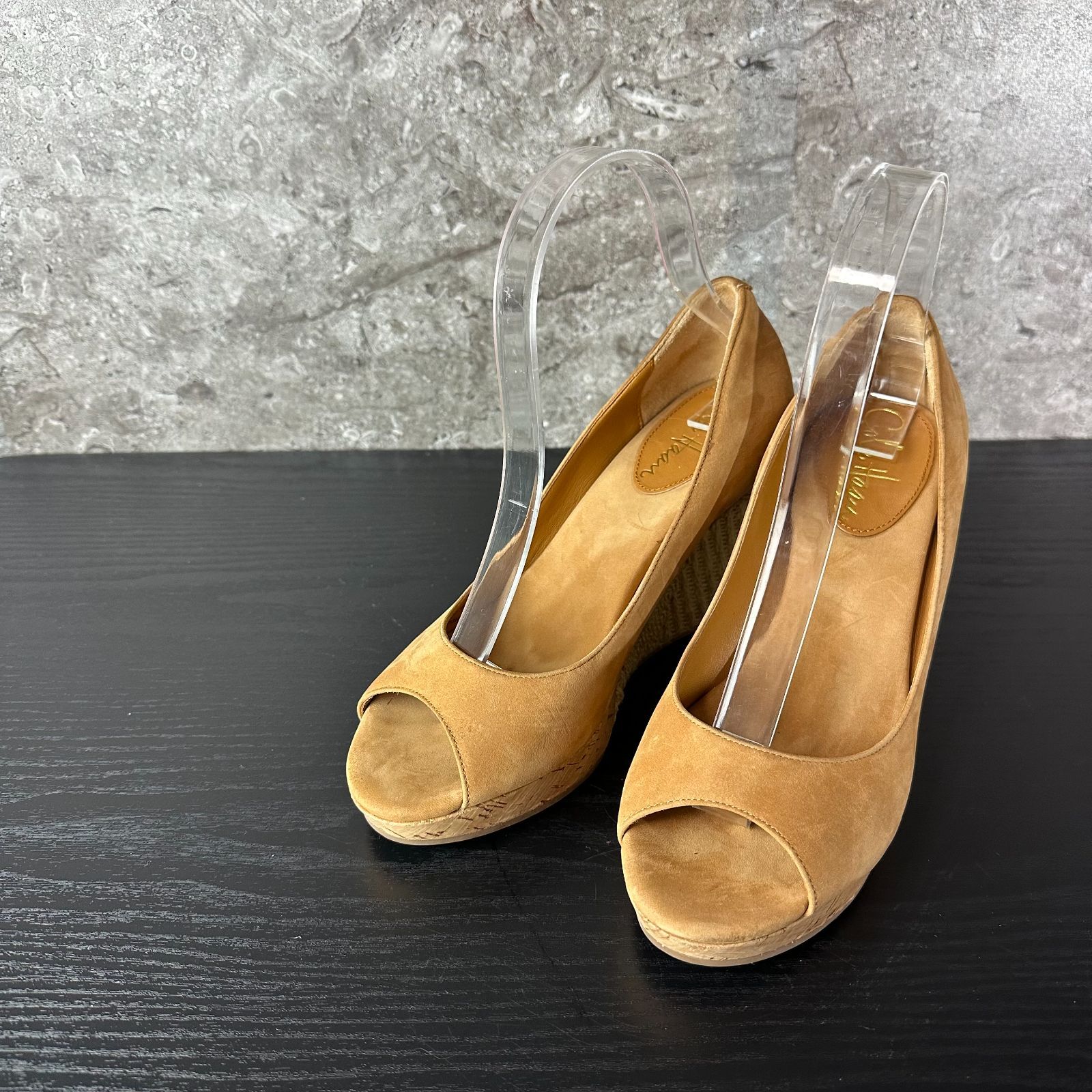 S97 COLE HAAN コールハーン オープントゥ ウエッジソール パンプス 22.5cm