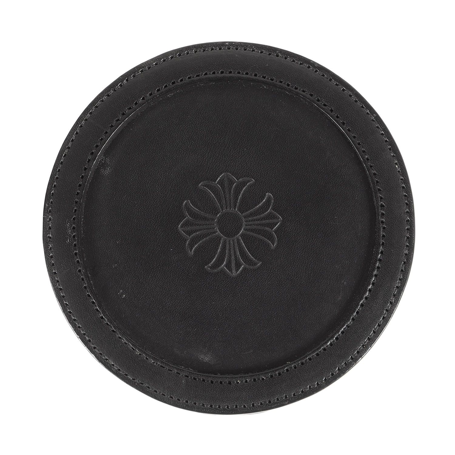CHROME HEARTS クロムハーツ CHプラス レザー コースター ブラック 黒