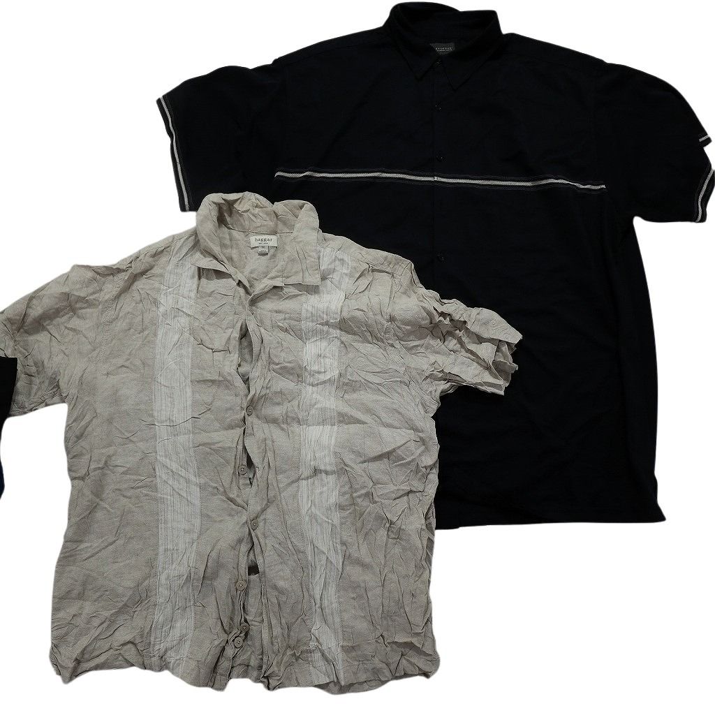 古着卸 まとめ売り ライン系 半袖シャツ 9枚セット (メンズ XL /2XL  