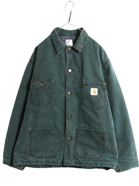 レアカラー 90s USA製 カーハート チョア コート メンズ XL オールド CARHARTT ダック カバーオール ジャケット ブランケット  ライナー付き - メルカリ