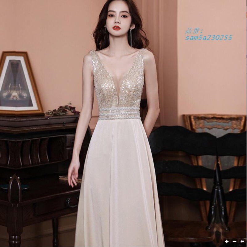 ロングドレス 演奏会用 パーティードレス 結婚式 ドレス ステージドレス マキシ丈 ピアノ 大人 成人式 コー合唱衣装 20代30代40代 発表会 am5a230255