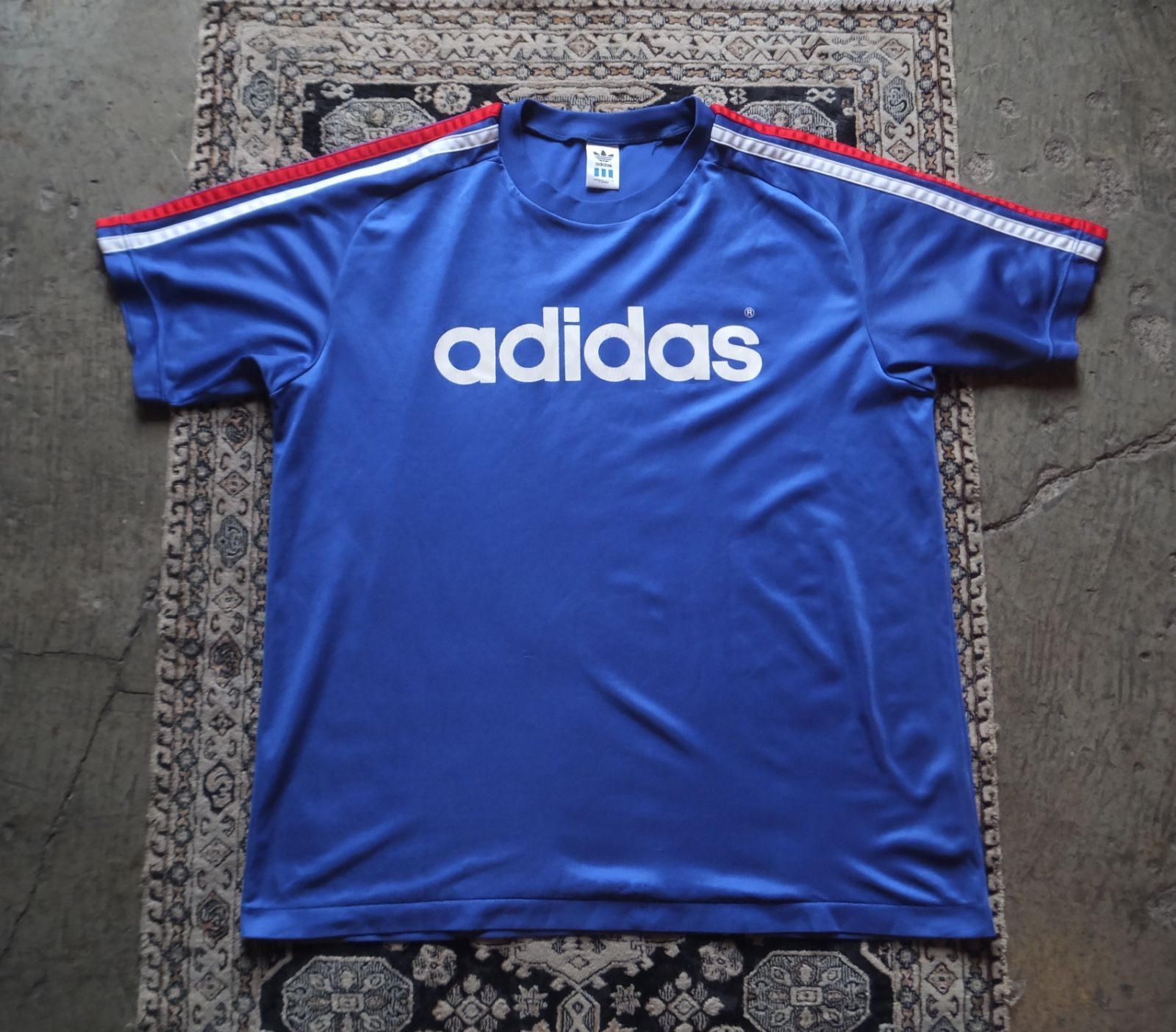【即発送】adidas ゲームシャツ DESCENTE製 ヴィンテージ ヴィンテージ 80s90s OLDadidas ゲームシャツ M〜L デサント製