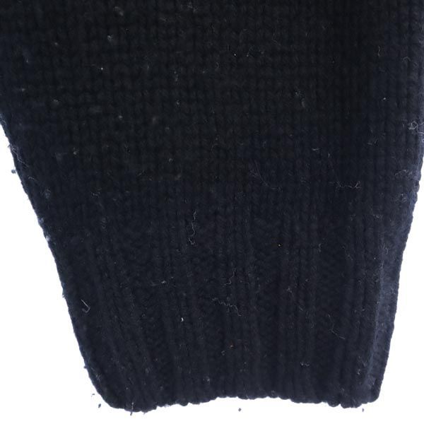 インバーアラン 英国製 ウール100％ ニット 40 ブラック系 INVERALLAN 長袖セーター メンズ   【230207】