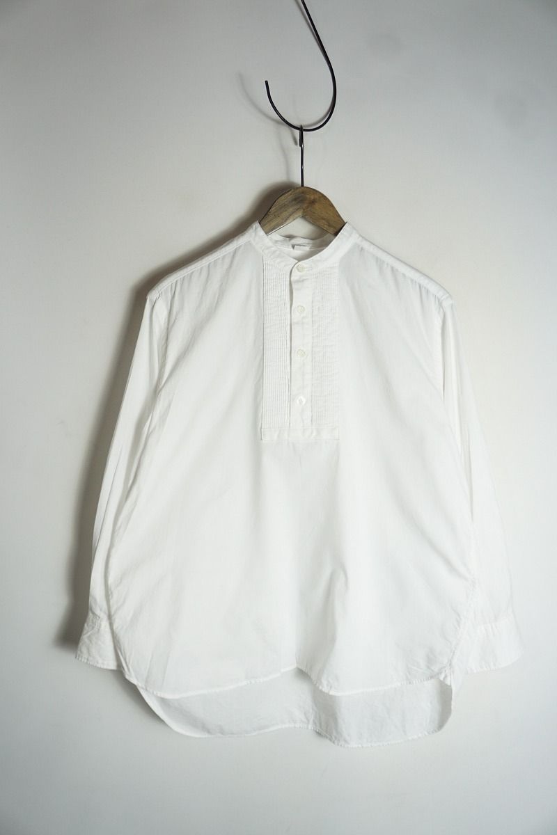 正規 45アールピーエム R45RPM フリル プリーツ コットン プルオーバー 長袖 シャツ ロングスリーブ 白 ホワイト サイズ1 本物 1010P 2