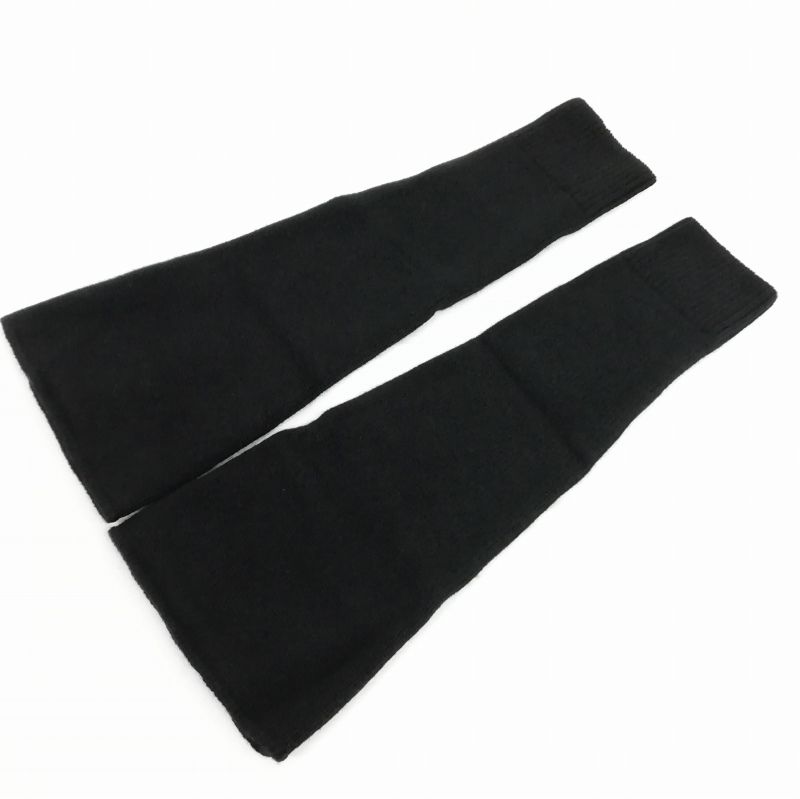 アパルトモン CARIAGGI レッグウォーマー 黒いリブ編みレッグウォーマー CARIAGGI レッグウォーマーブラック アパルトモン CARIAGGI レッグ