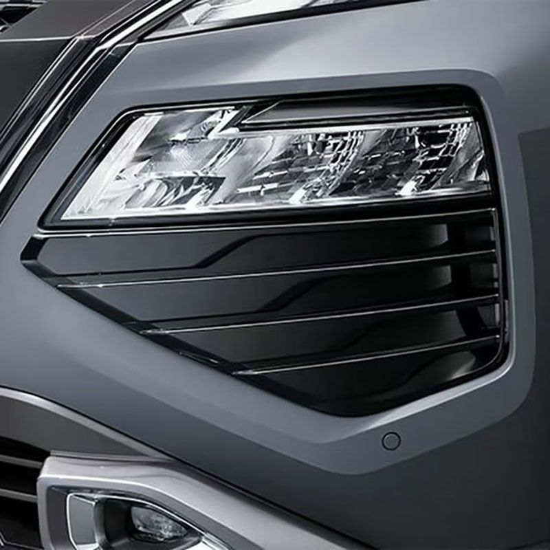 日産22-25年モデル エクストレイル フォグランプフレーム装飾 鋼琴黒 ABS製 2ピースセット 雾灯眉 外装