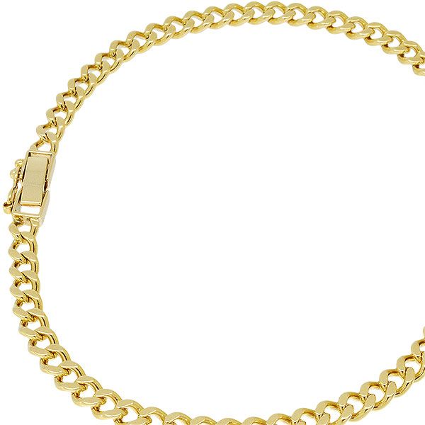 送料無料 返品可♪K18YG 2面シングル 喜平ブレスレット 20.5cm 11.0g A♪ キヘイ 18金 イエローゴールド