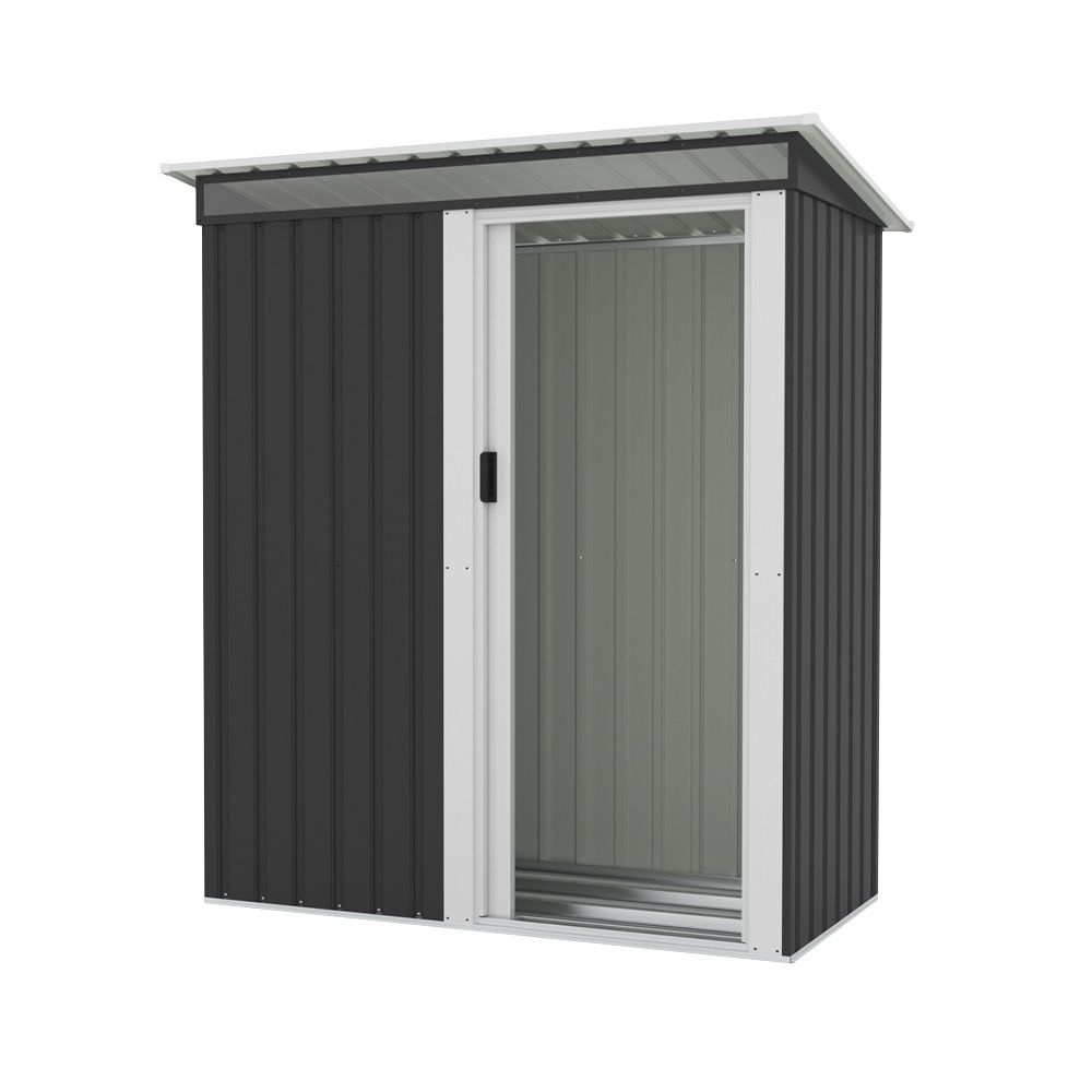 12%割 棚なし ブラック ホワイト 物置 屋外 大型 倉庫 大型物置 戸外収納庫 物置 防水|耐侯 収納 ガーデン|庭|田畑|農場 頑丈 大容量 スチール 引き戸 補強フレーム付き 窓付き 床なし