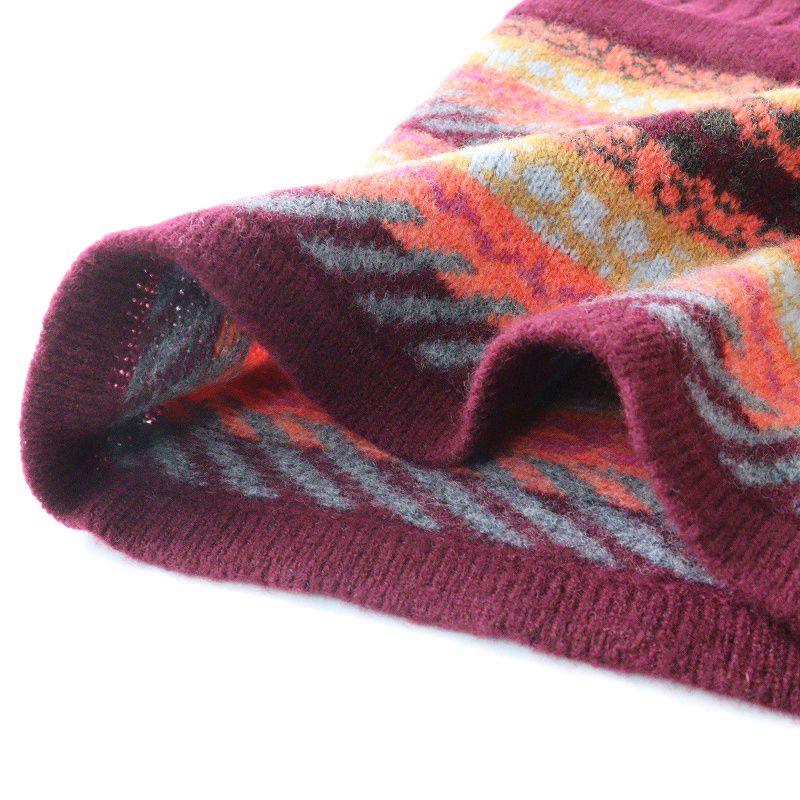  ミナペルホネン ヒカルノグチ mina perhonen noguchi hikaru ニットケープ ボルドー フェアアイル 野口光 その他 その他