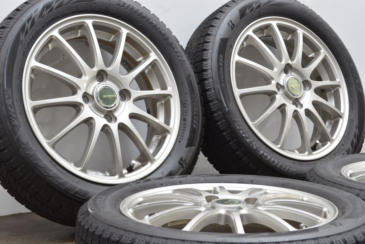 程度良好品 エコフォルム 15in 4.5J 47 PCD100 ブリヂストン ブリザック VRX2 165 60R15 デリカミニ デリカD 2 ソリオ ハスラー