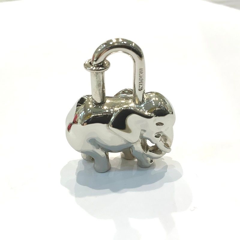 エルメス（HERMES）エレファント カデナ パドロック 鍵 シルバーカラー