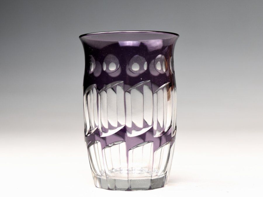 【品質保証書】  蔵A2657a レトロ 切子 ガラスコップ グラス ６客