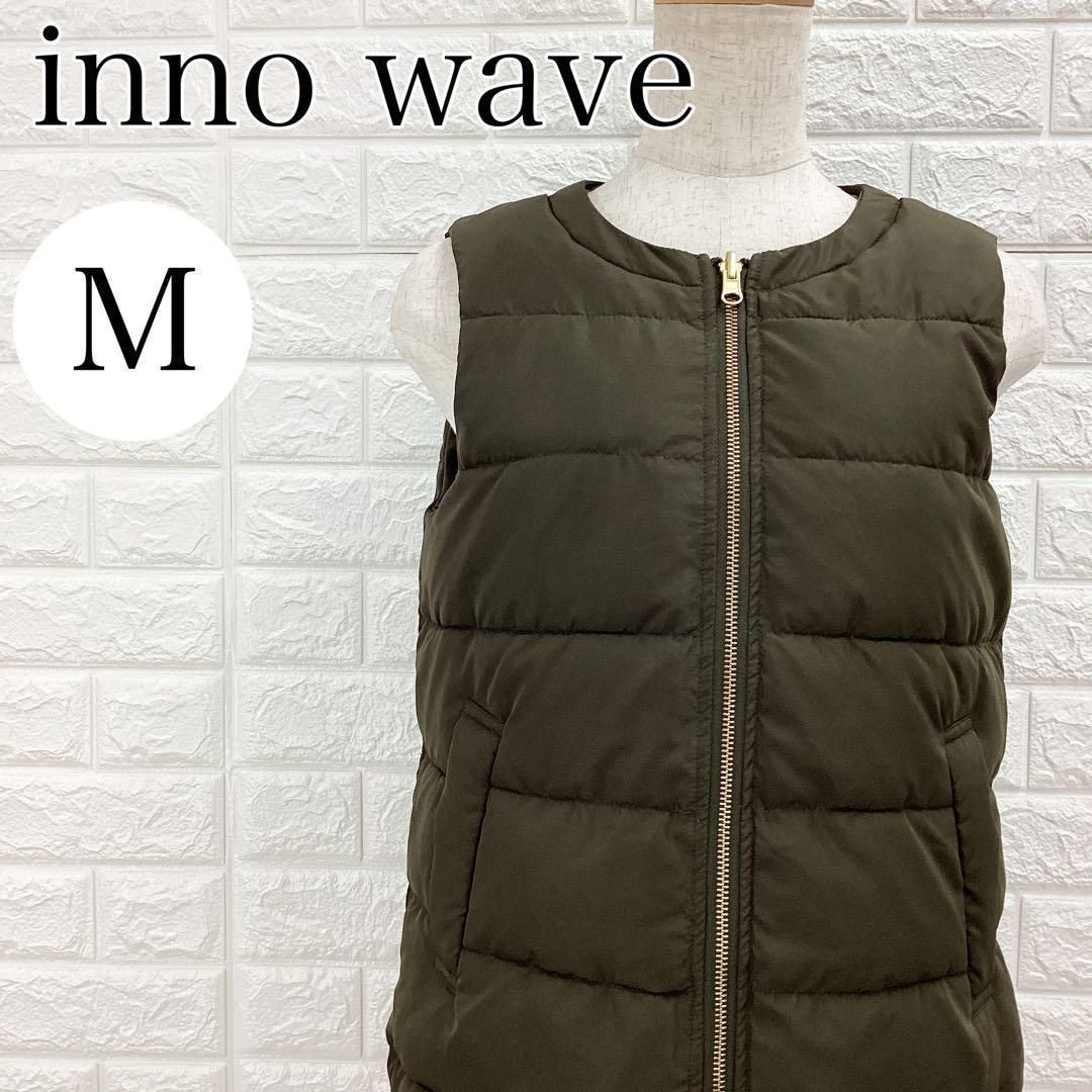 A4296】 innowave イノウェーブ ダウンベスト オリーブ グリーン 防寒