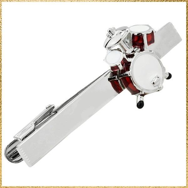 新品送料無料 レッド ドラム セット タイピン タイバー タイクリップ n01743