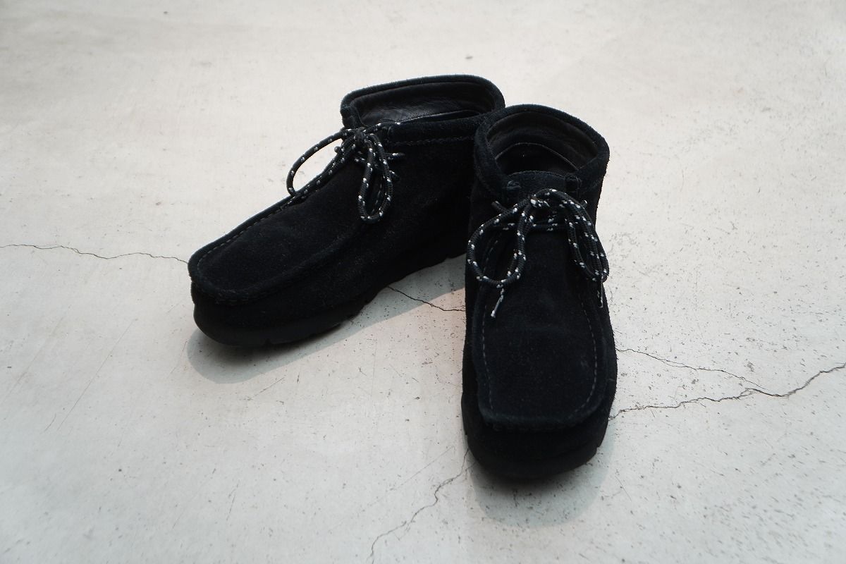定番 Clarks クラークス 26173318 Wallabee Boots GTX ワラビー ブーツ デッキ シューズ モカシン ブラック スエード 21621 27.5cm 605P♪