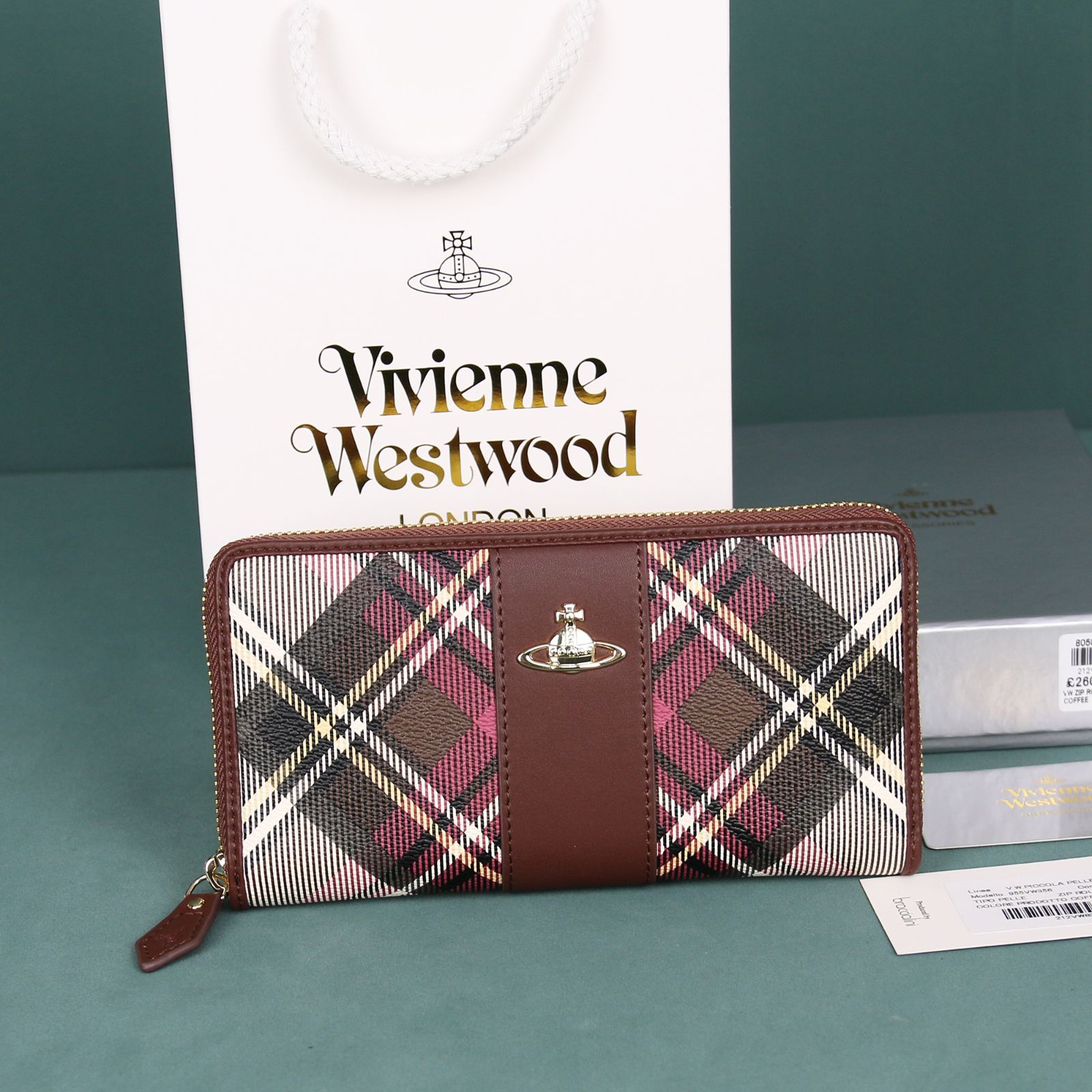 新品 ヴィヴィアンウエストウッド 財布 チェック柄 Vivienne 新品 ヴィヴィアンウエストウッド 財布 チェック柄 Vivienne