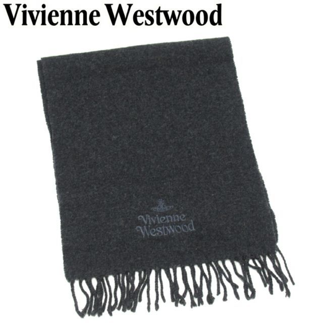 vivienne westwood オーブ刺繍 マフラー ウール系 フリンジ Vivienne Westwood (ヴィヴィアン・ウエストウッド) ウール100