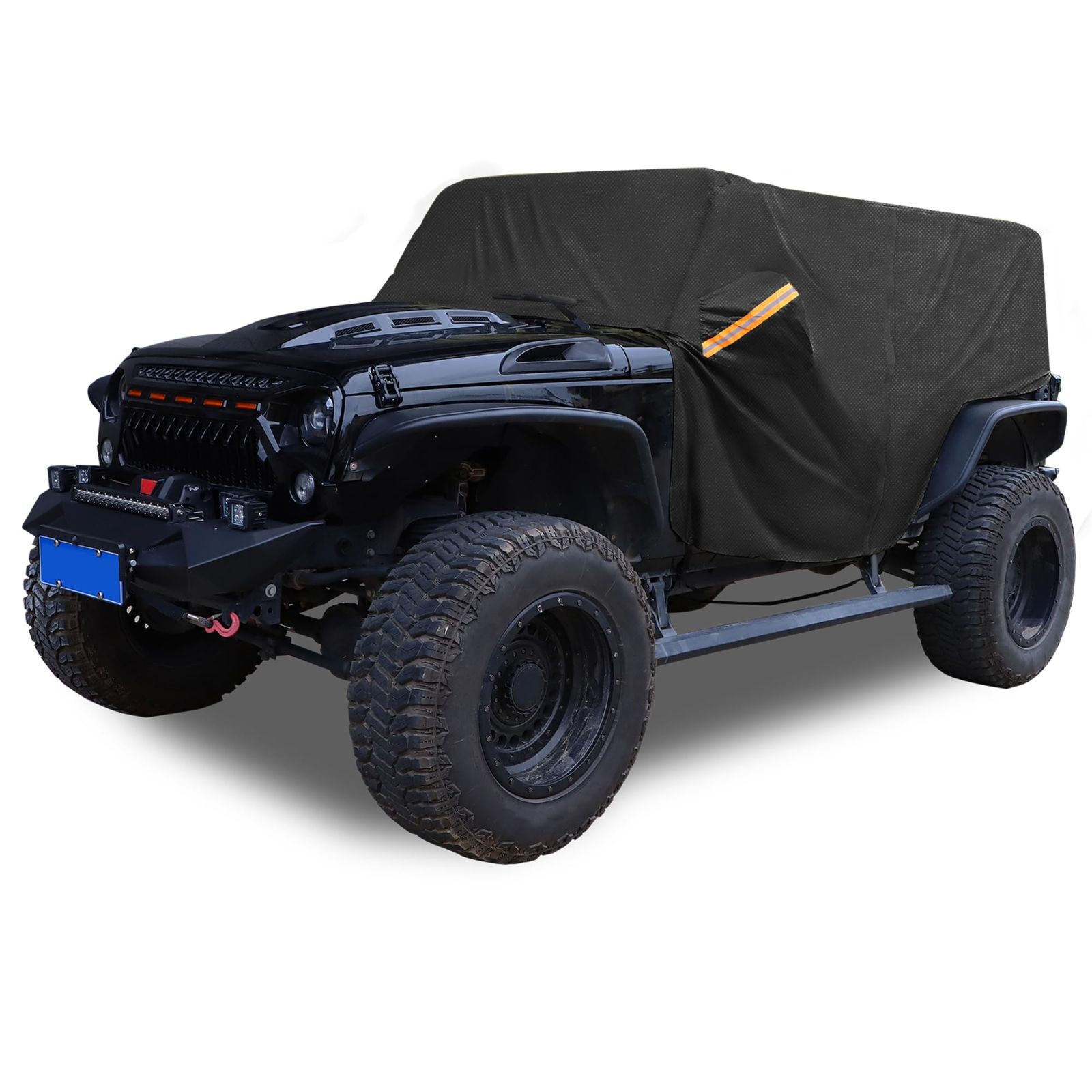 【特価商品】uxcell SUV車のカバー キャブカバー Jeepに対応 Wrangler JK JL Hardtop 4ドアに対応 2007-2021に対応 屋外の日除け雪保護 210D オックスフォード 運転席ドアジッパー付き ブラック