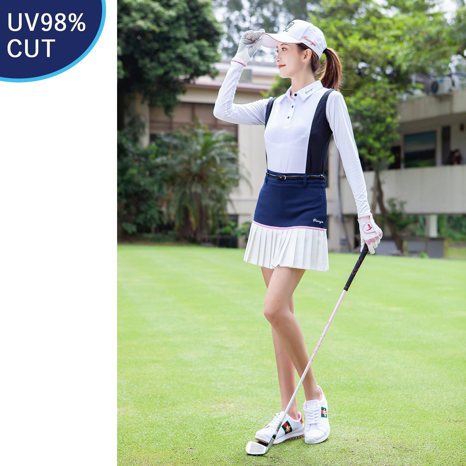 nuni スポーツ　ゴルフウェア　レディース 未使用品 ゴルフ インナーウェア レディース シャツ UVカット アウトドア