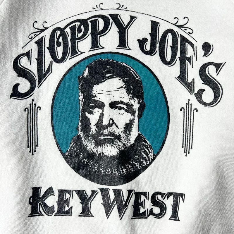 80s USA製 アーネスト ヘミングウェイ プリント スウェット トレーナー  