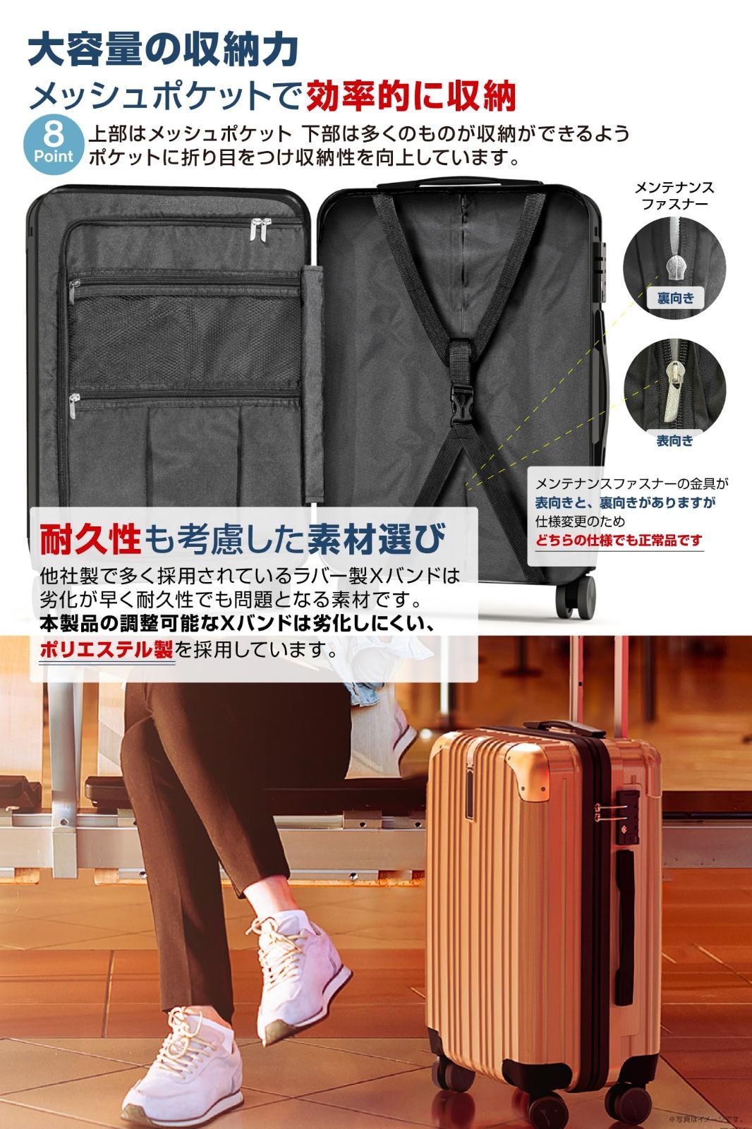 一部パーツ無期限メーカー保証 TSAダイヤルロック