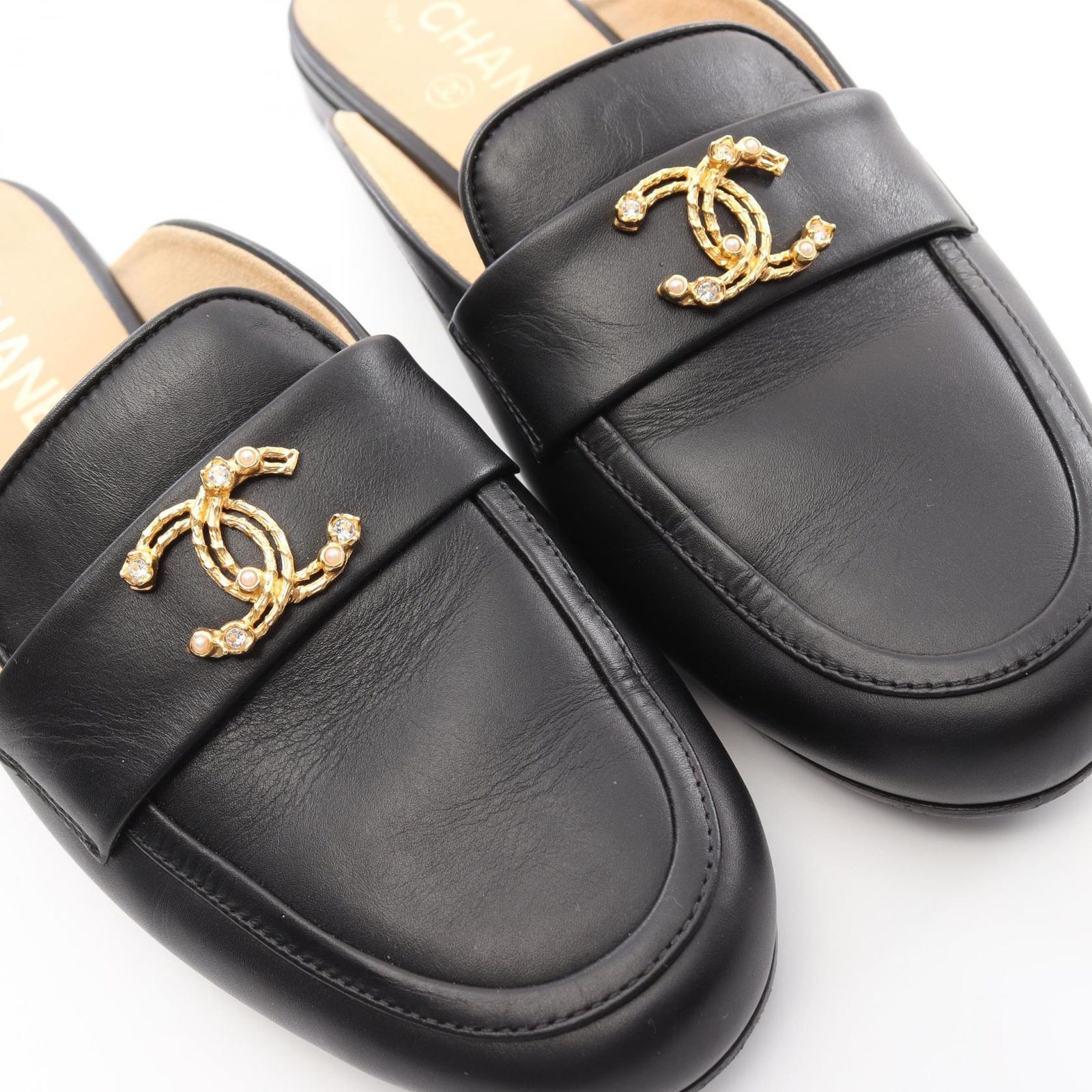 シャネル　ミュール CHANEL シャネル ミュール ＃34 1/2 レディース ニュートラベル