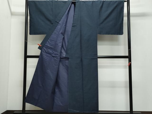 平和屋着物○男性 結城紬 杢 アンサンブル 杢 正絹 逸品 AAAY5626ph